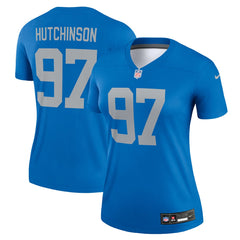 Aidan Hutchinson Detroit Lions Women's Alternate Legend Player Performance Top Blue