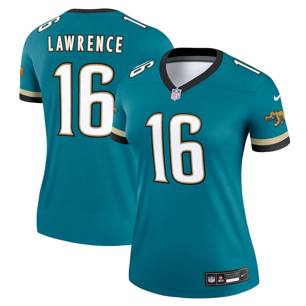 Trevor Lawrence Jacksonville Jaguars Women's Alternate Legend Player Performance Top Prowler Throwback Teal