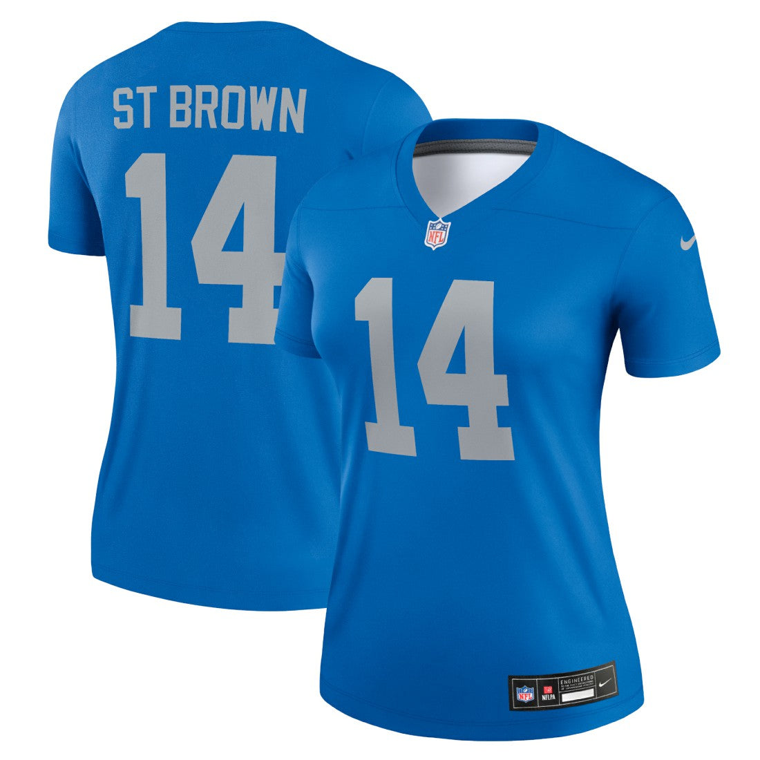 Amon-Ra St. Brown Detroit Lions Women's Alternate Legend Player Performance Top Blue