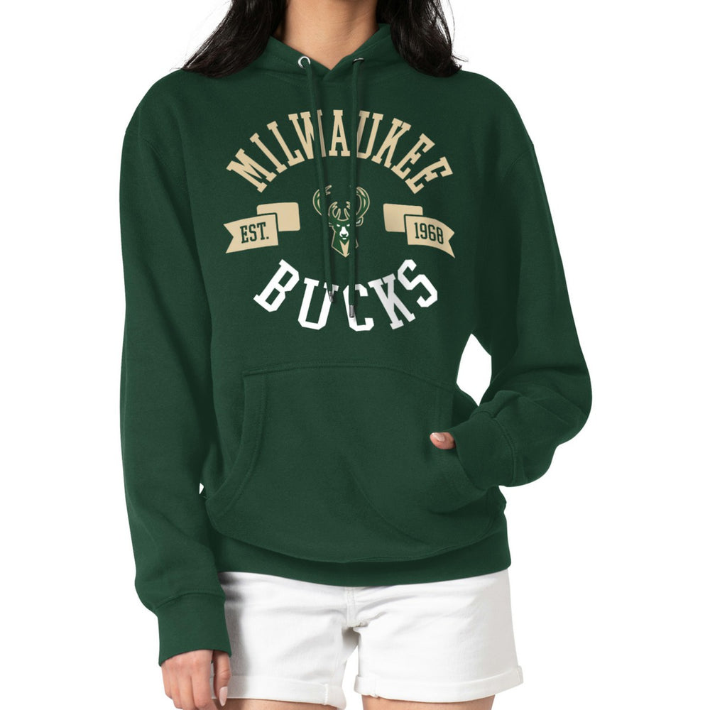 Milwaukee Bucks G-III 4Her by Carl Banks Women's City Pullover Hoodie Green