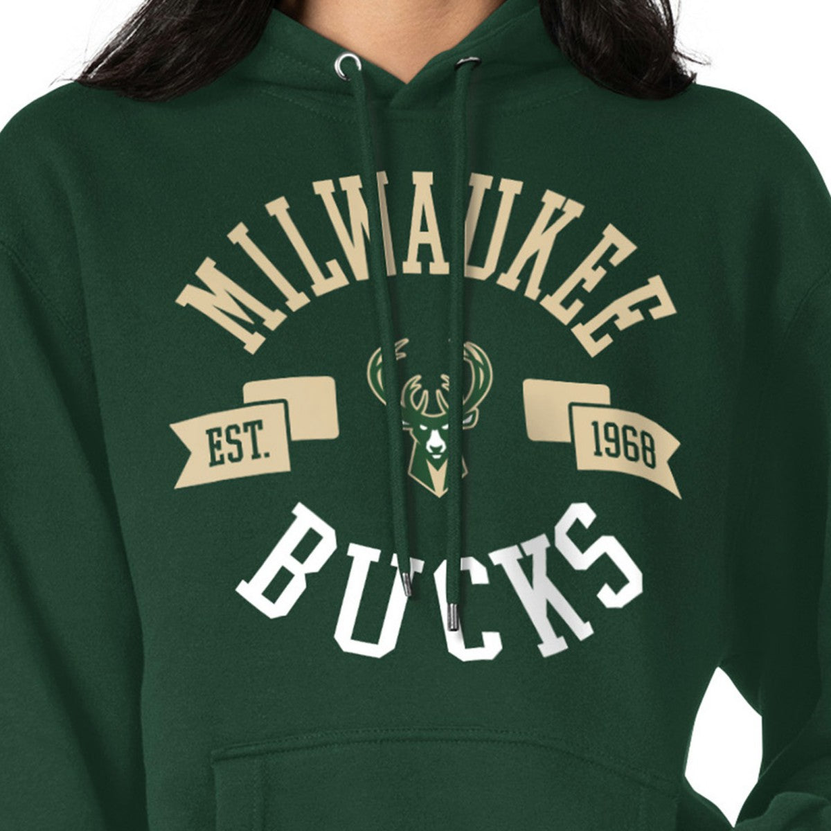 Milwaukee Bucks G-III 4Her by Carl Banks Women's City Pullover Hoodie Green