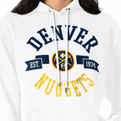 Denver Nuggets G-III 4Her by Carl Banks Women's City Pullover Hoodie White