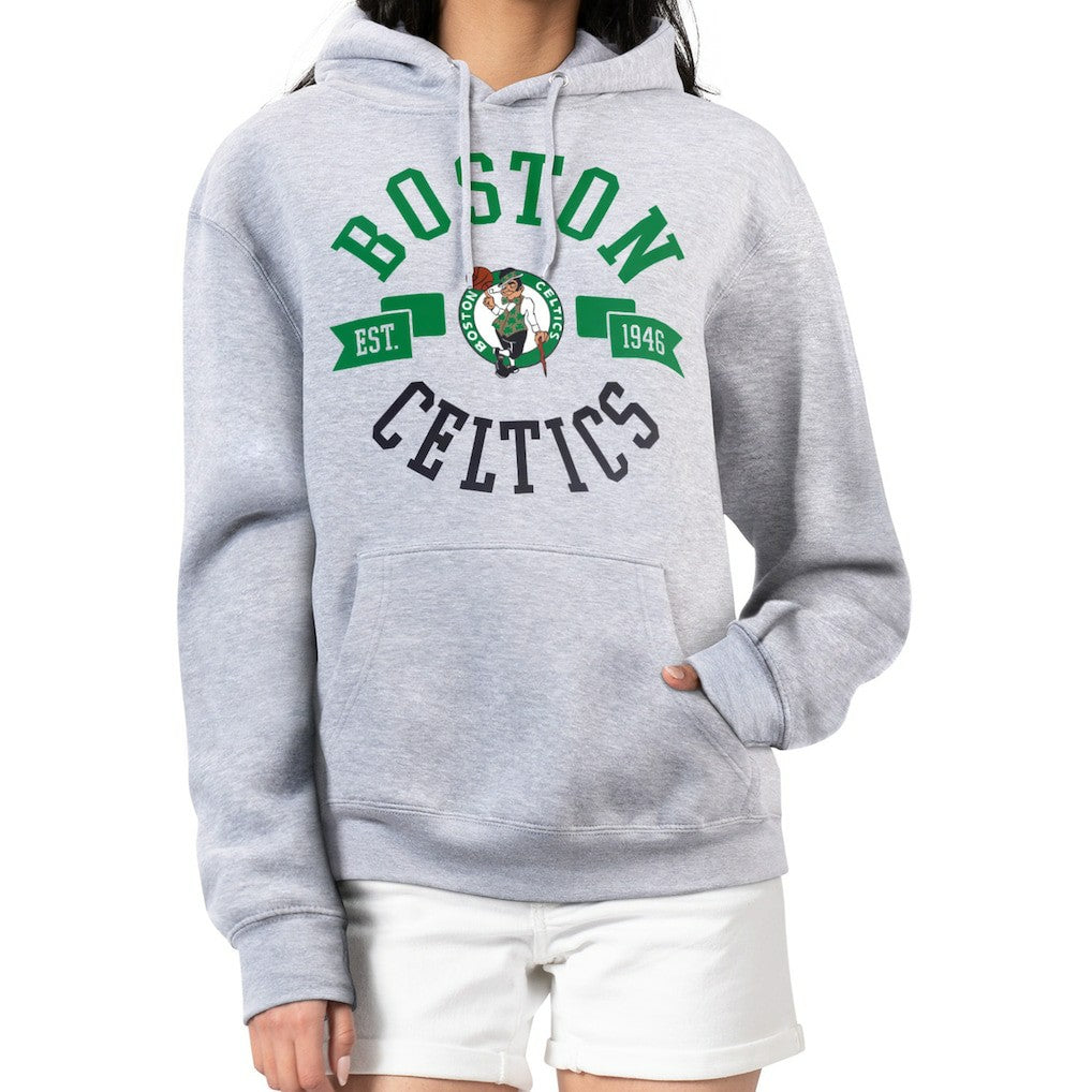 Boston Celtics G-III 4Her by Carl Banks Women's City Pullover Hoodie Heather Gray