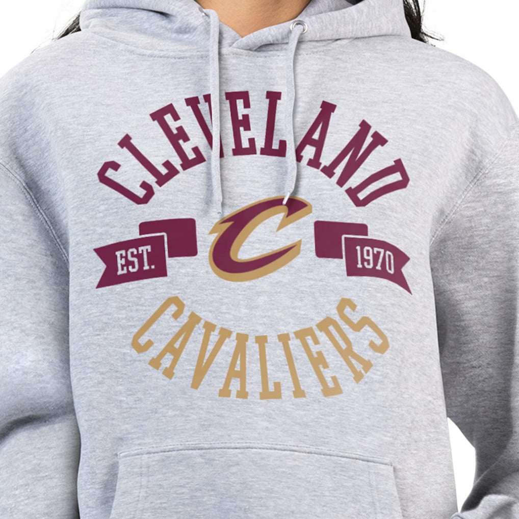 Cleveland Cavaliers G-III 4Her by Carl Banks Women's City Pullover Hoodie Heather Gray