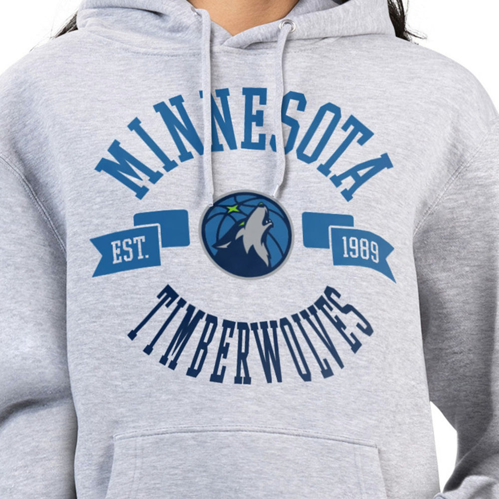 Minnesota Timberwolves G-III 4Her by Carl Banks Women's City Pullover Hoodie Heather Gray