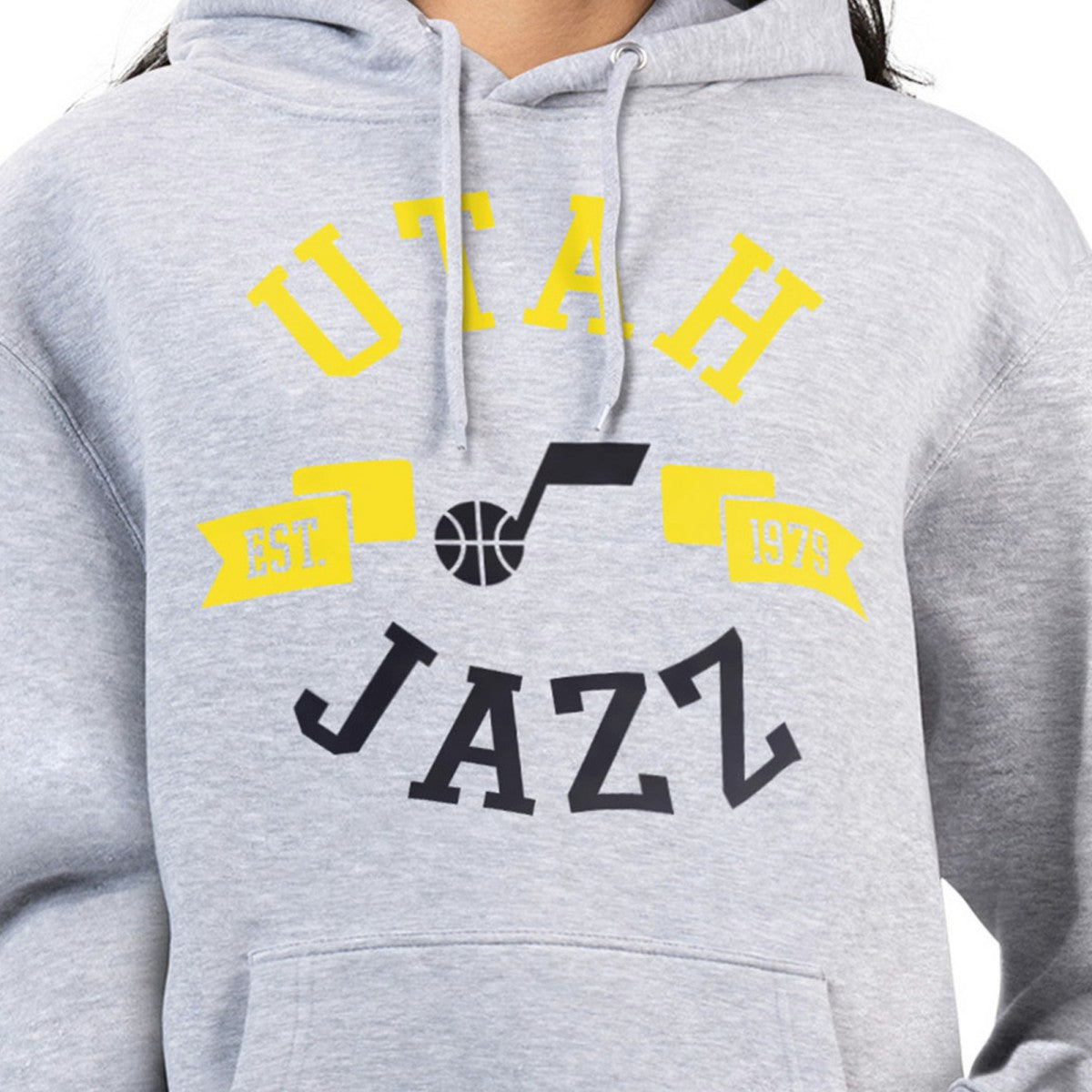 Utah Jazz G-III 4Her by Carl Banks Women's City Pullover Hoodie Heather Gray