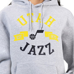 Utah Jazz G-III 4Her by Carl Banks Women's City Pullover Hoodie Heather Gray
