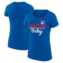 NHL New York Rangers G-III 4Her by Carl Banks Women's Super-Slim Fit Lightweight Team Sport T-Shirt - Blue