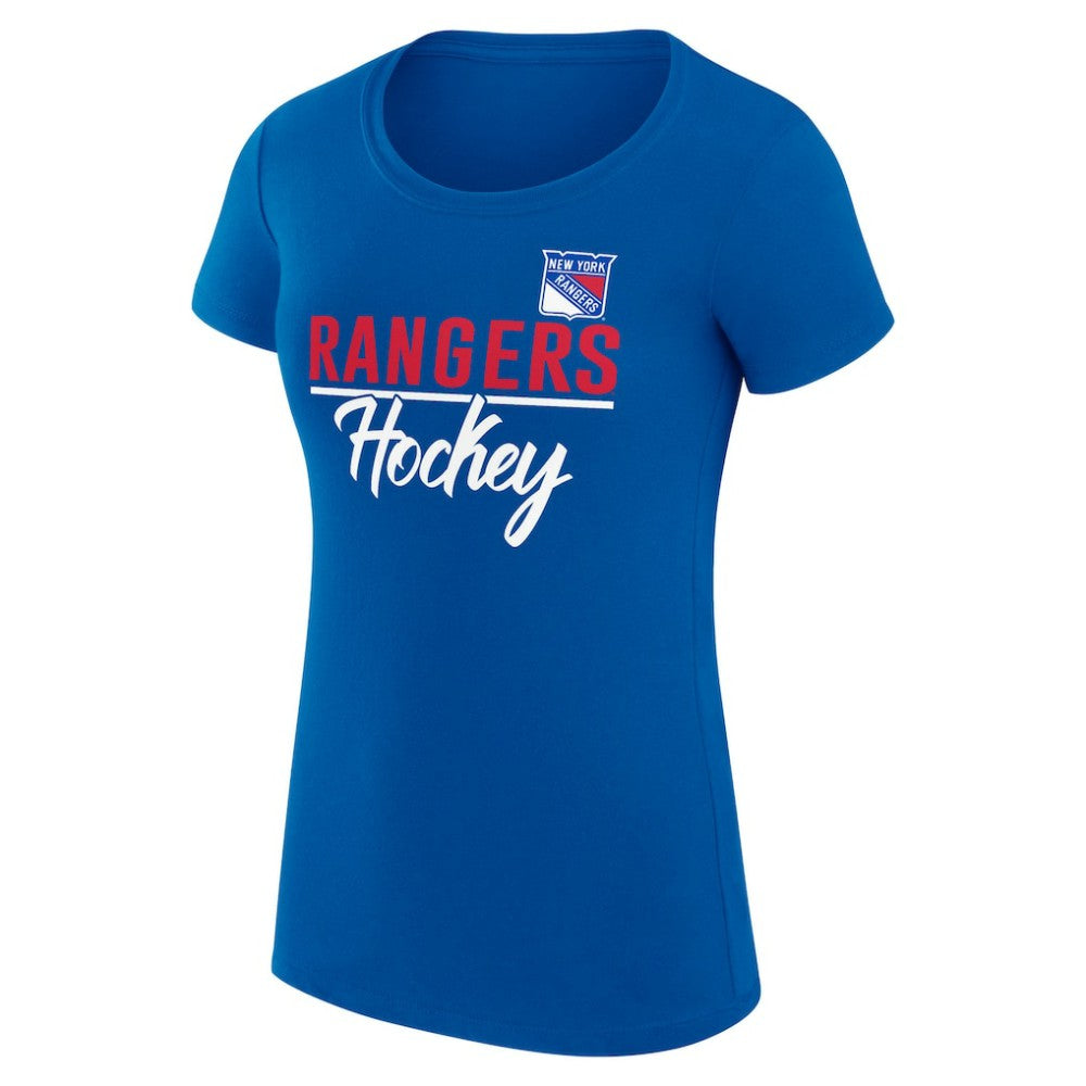 NHL New York Rangers G-III 4Her by Carl Banks Women's Super-Slim Fit Lightweight Team Sport T-Shirt - Blue