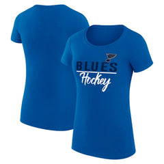 NHL St. Louis Blues G-III 4Her by Carl Banks Women's Super-Slim Fit Lightweight Team Sport T-Shirt - Blue