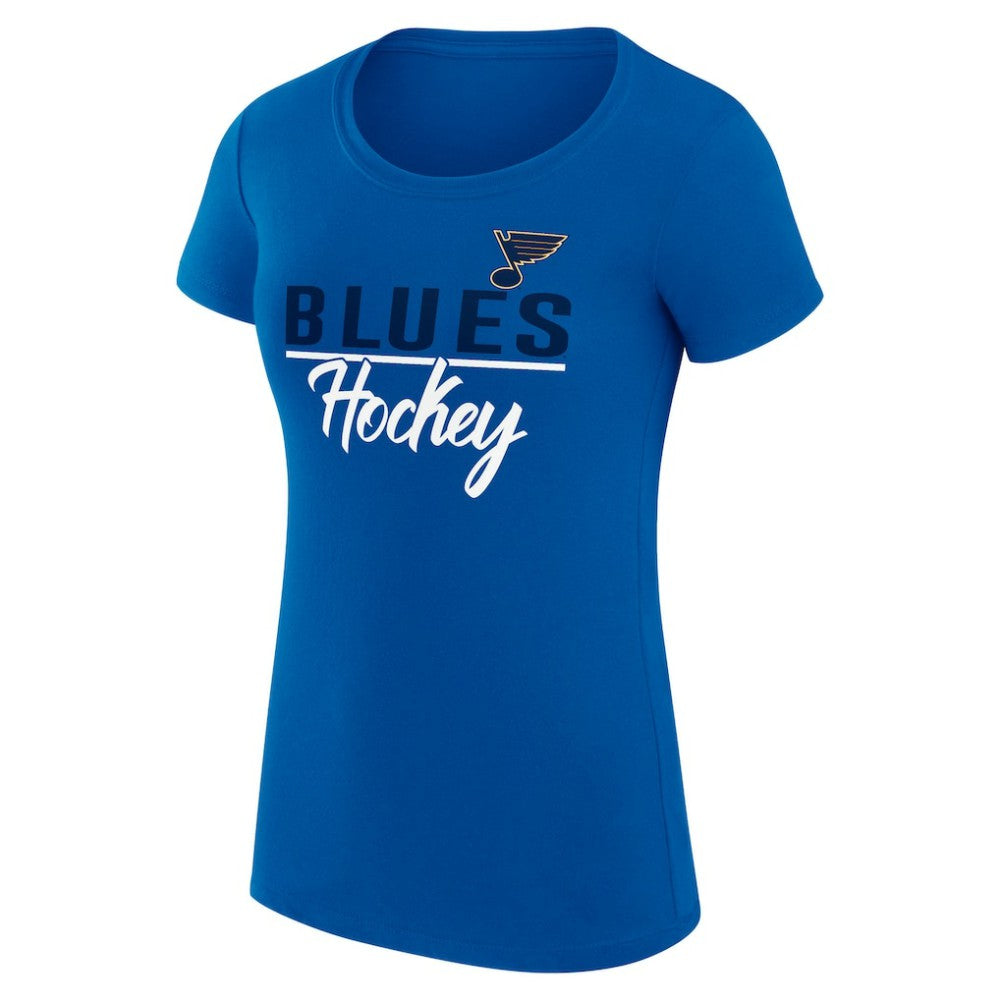 NHL St. Louis Blues G-III 4Her by Carl Banks Women's Super-Slim Fit Lightweight Team Sport T-Shirt - Blue