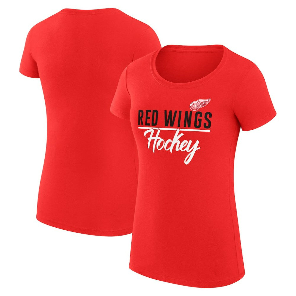 NHL Detroit Red Wings G-III 4Her by Carl Banks Women's Super-Slim Fit Lightweight Team Sport T-Shirt - Red