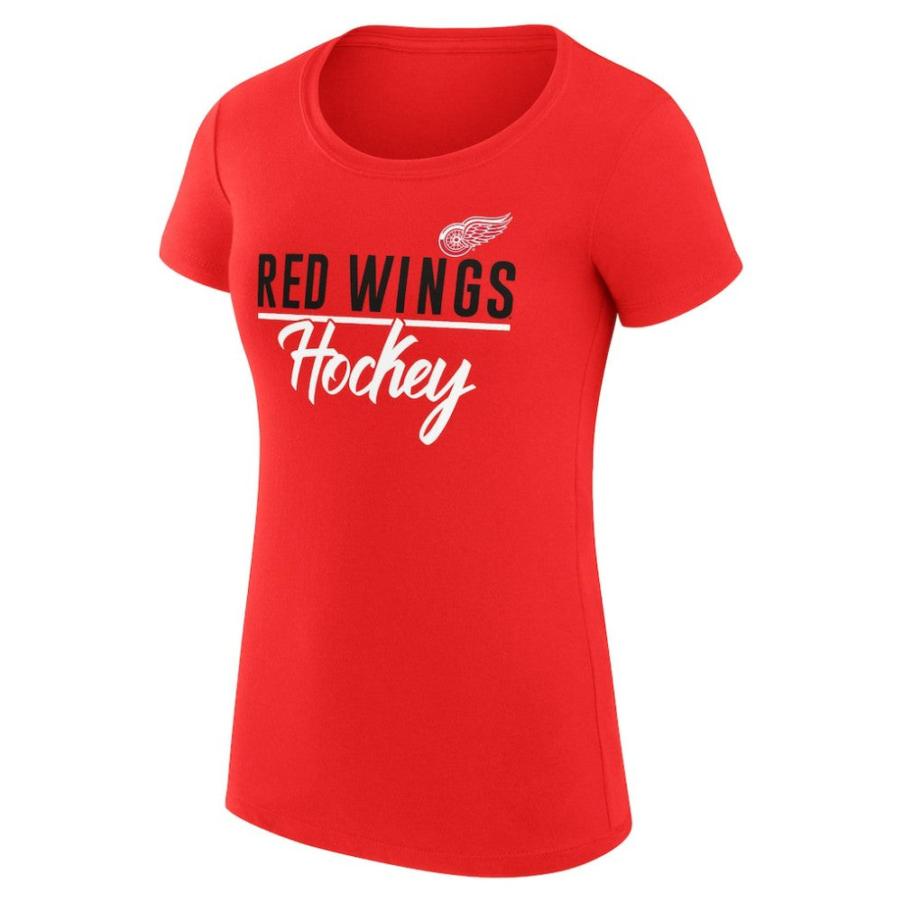 NHL Detroit Red Wings G-III 4Her by Carl Banks Women's Super-Slim Fit Lightweight Team Sport T-Shirt - Red