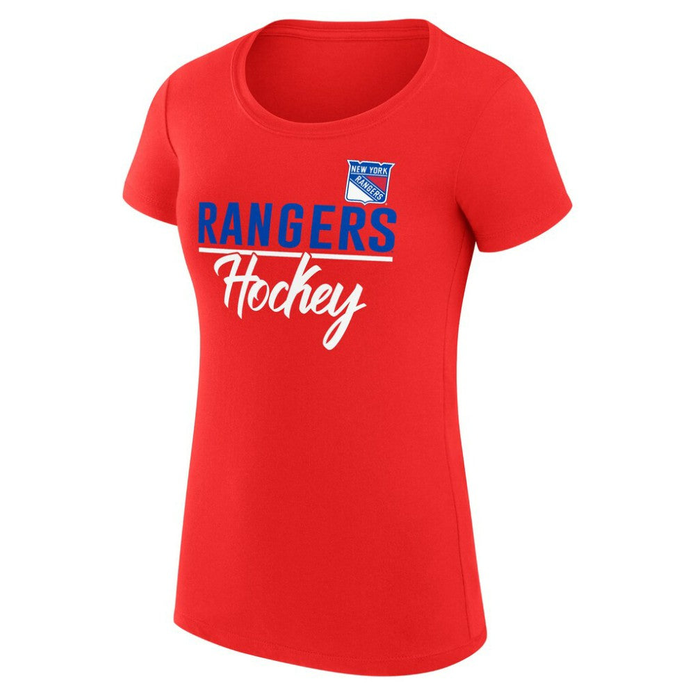 NHL New York Rangers G-III 4Her by Carl Banks Women's Super-Slim Fit Lightweight Team Sport T-Shirt - Red