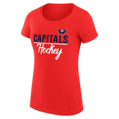 NHL Washington Capitals G-III 4Her by Carl Banks Women's Super-Slim Fit Lightweight Team Sport T-Shirt - Red