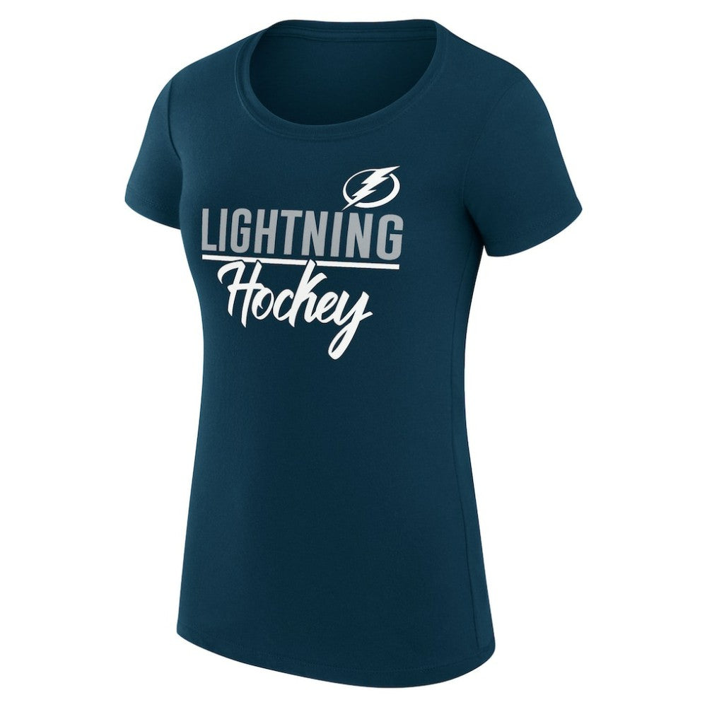 NHL Tampa Bay Lightning G-III 4Her by Carl Banks Women's Super-Slim Fit Lightweight Team Sport T-Shirt - Navy