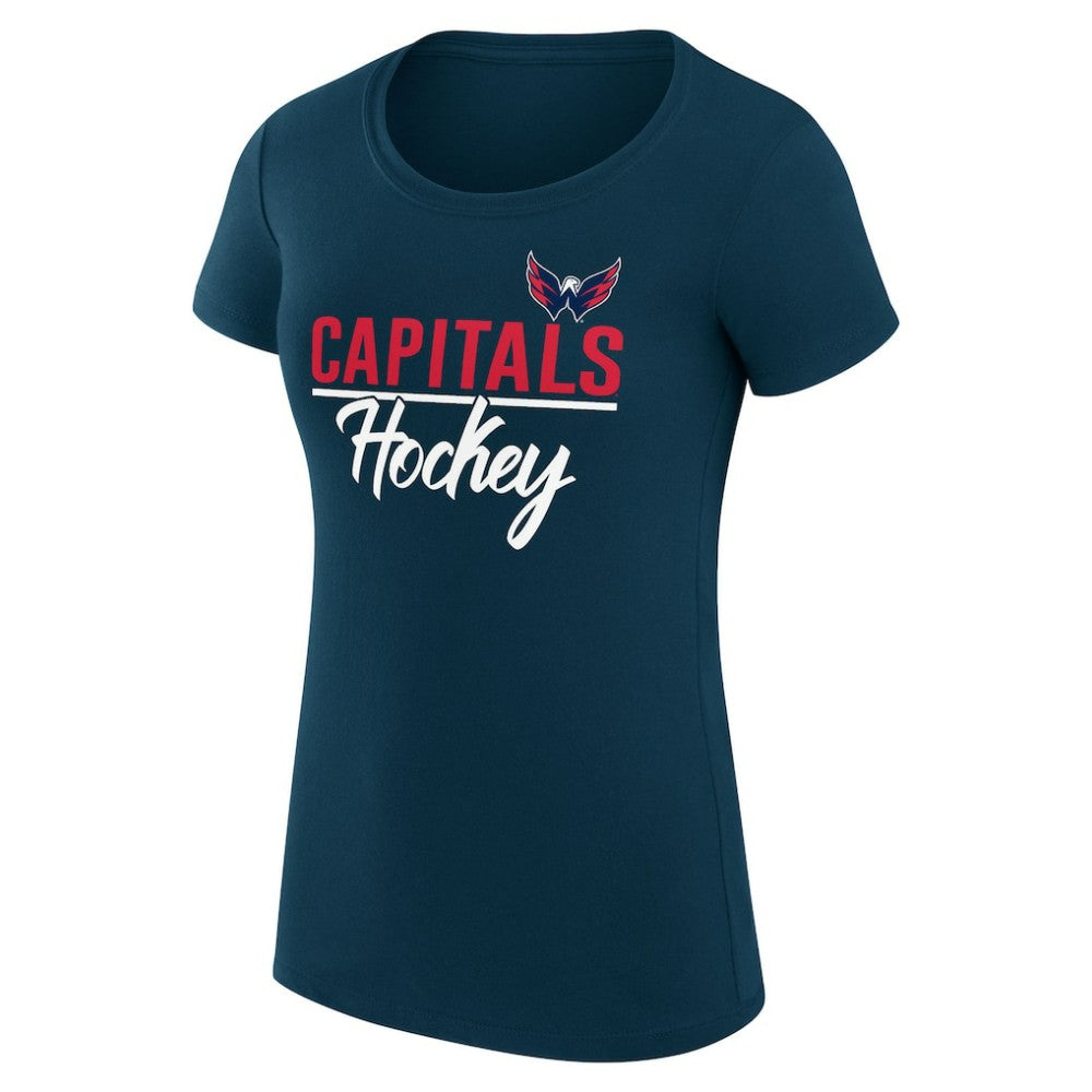 NHL Washington Capitals G-III 4Her by Carl Banks Women's Super-Slim Fit Lightweight Team Sport T-Shirt - Navy