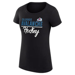 NHL Colorado Avalanche G-III 4Her by Carl Banks Women's Super-Slim Fit Lightweight Team Sport T-Shirt - Black
