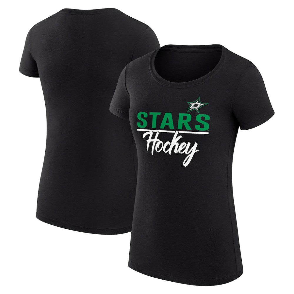 NHL Dallas Stars G-III 4Her by Carl Banks Women's Super-Slim Fit Lightweight Team Sport T-Shirt - Black