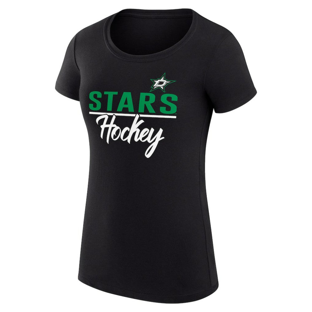 NHL Dallas Stars G-III 4Her by Carl Banks Women's Super-Slim Fit Lightweight Team Sport T-Shirt - Black