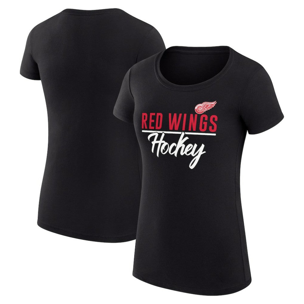 NHL Detroit Red Wings G-III 4Her by Carl Banks Women's Super-Slim Fit Lightweight Team Sport T-Shirt - Black