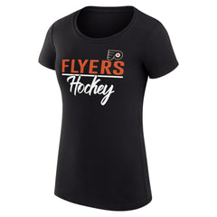NHL Philadelphia Flyers G-III 4Her by Carl Banks Women's Super-Slim Fit Lightweight Team Sport T-Shirt - Black