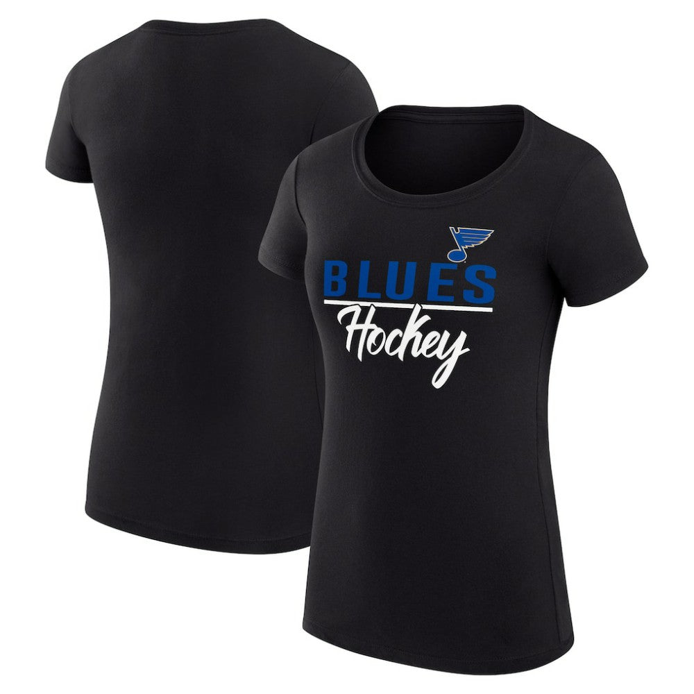 NHL St. Louis Blues G-III 4Her by Carl Banks Women's Super-Slim Fit Lightweight Team Sport T-Shirt - Black