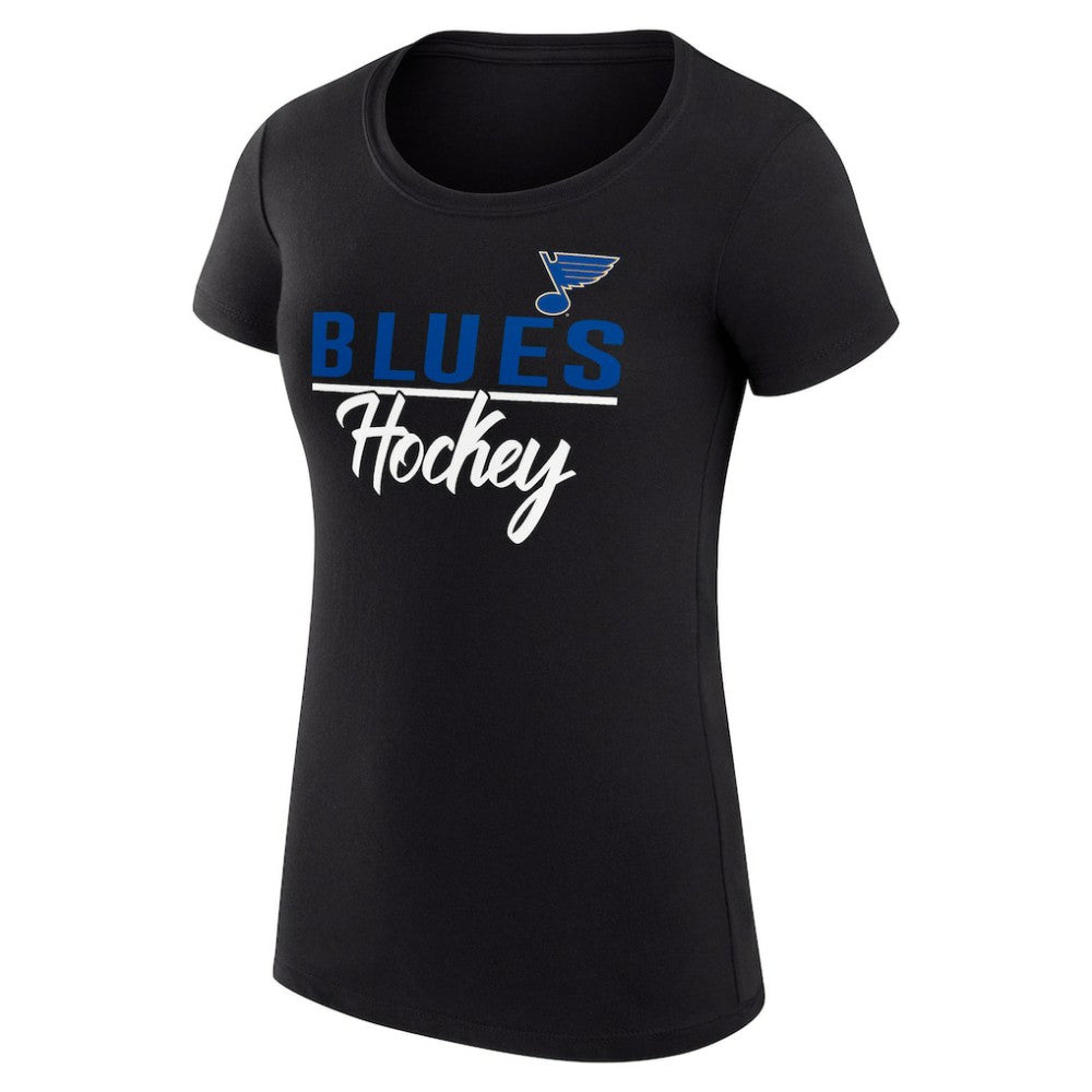 NHL St. Louis Blues G-III 4Her by Carl Banks Women's Super-Slim Fit Lightweight Team Sport T-Shirt - Black