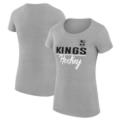 NHL Los Angeles Kings G-III 4Her by Carl Banks Women's Super-Slim Fit Lightweight Team Sport T-Shirt - Gray