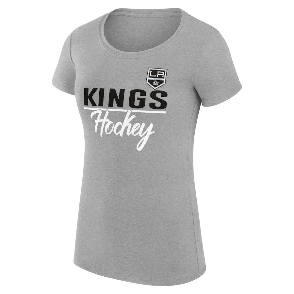 NHL Los Angeles Kings G-III 4Her by Carl Banks Women's Super-Slim Fit Lightweight Team Sport T-Shirt - Gray