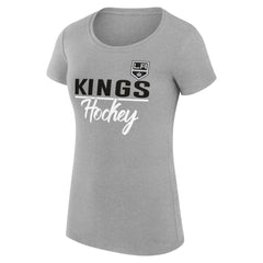 NHL Los Angeles Kings G-III 4Her by Carl Banks Women's Super-Slim Fit Lightweight Team Sport T-Shirt - Gray