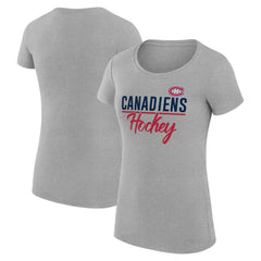 NHL Montreal Canadiens G-III 4Her by Carl Banks Women's Super-Slim Fit Lightweight Team Sport T-Shirt - Gray