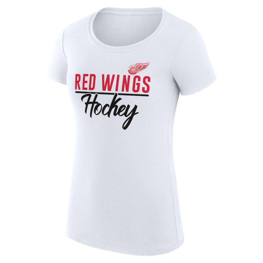 NHL Detroit Red Wings G-III 4Her by Carl Banks Women's Super-Slim Fit Lightweight Team Sport T-Shirt - White