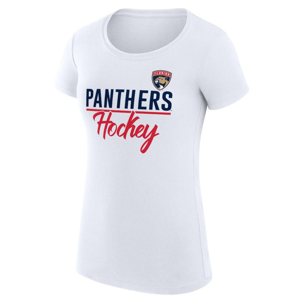 NHL Florida Panthers G-III 4Her by Carl Banks Women's Super-Slim Fit Lightweight Team Sport T-Shirt - White