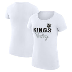 NHL Los Angeles Kings G-III 4Her by Carl Banks Women's Super-Slim Fit Lightweight Team Sport T-Shirt - White