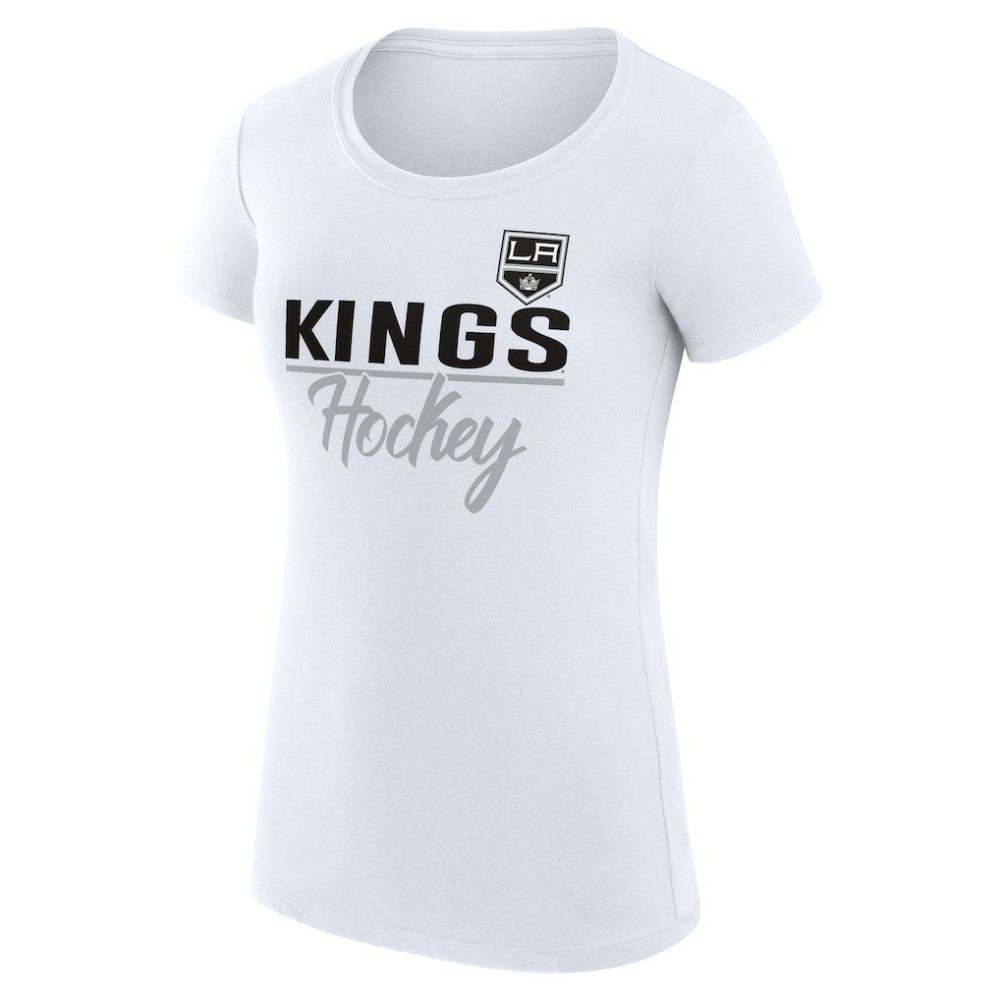 NHL Los Angeles Kings G-III 4Her by Carl Banks Women's Super-Slim Fit Lightweight Team Sport T-Shirt - White