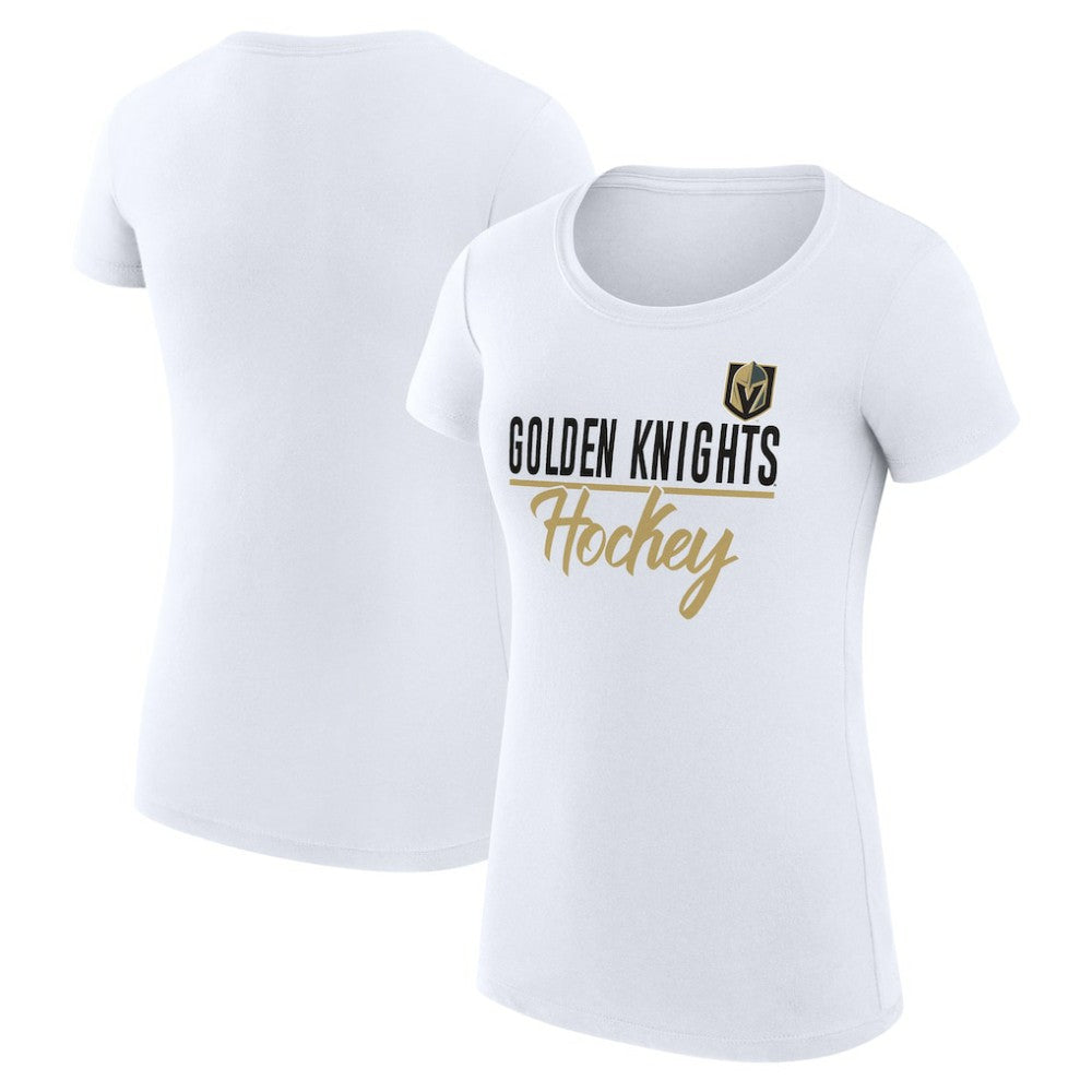 NHL Vegas Golden Knights G-III 4Her by Carl Banks Women's Super-Slim Fit Lightweight Team Sport T-Shirt - White