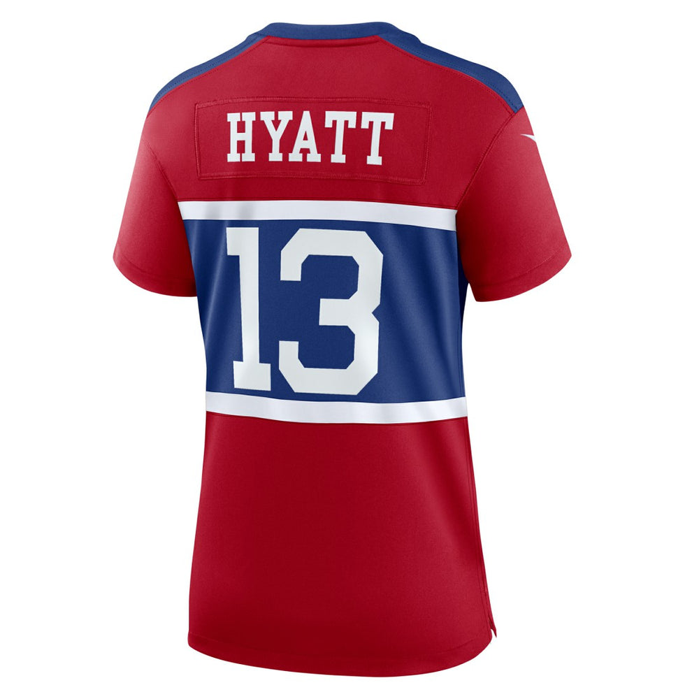 Jalin Hyatt New York Giants Women's Alternate Player Game Jersey Century Red