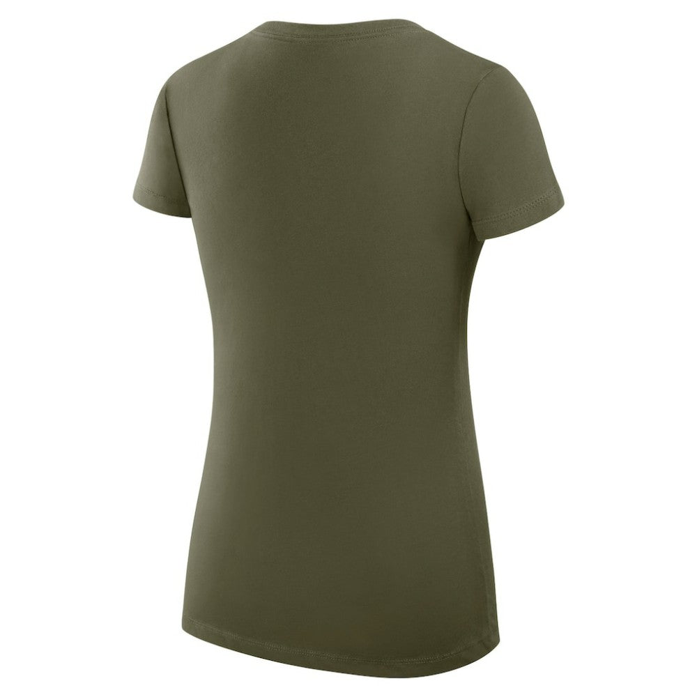 NHL Dallas Stars G-III 4Her by Carl Banks Women's Super-Slim Fit Lightweight Team Sport V-Neck T-Shirt - Olive