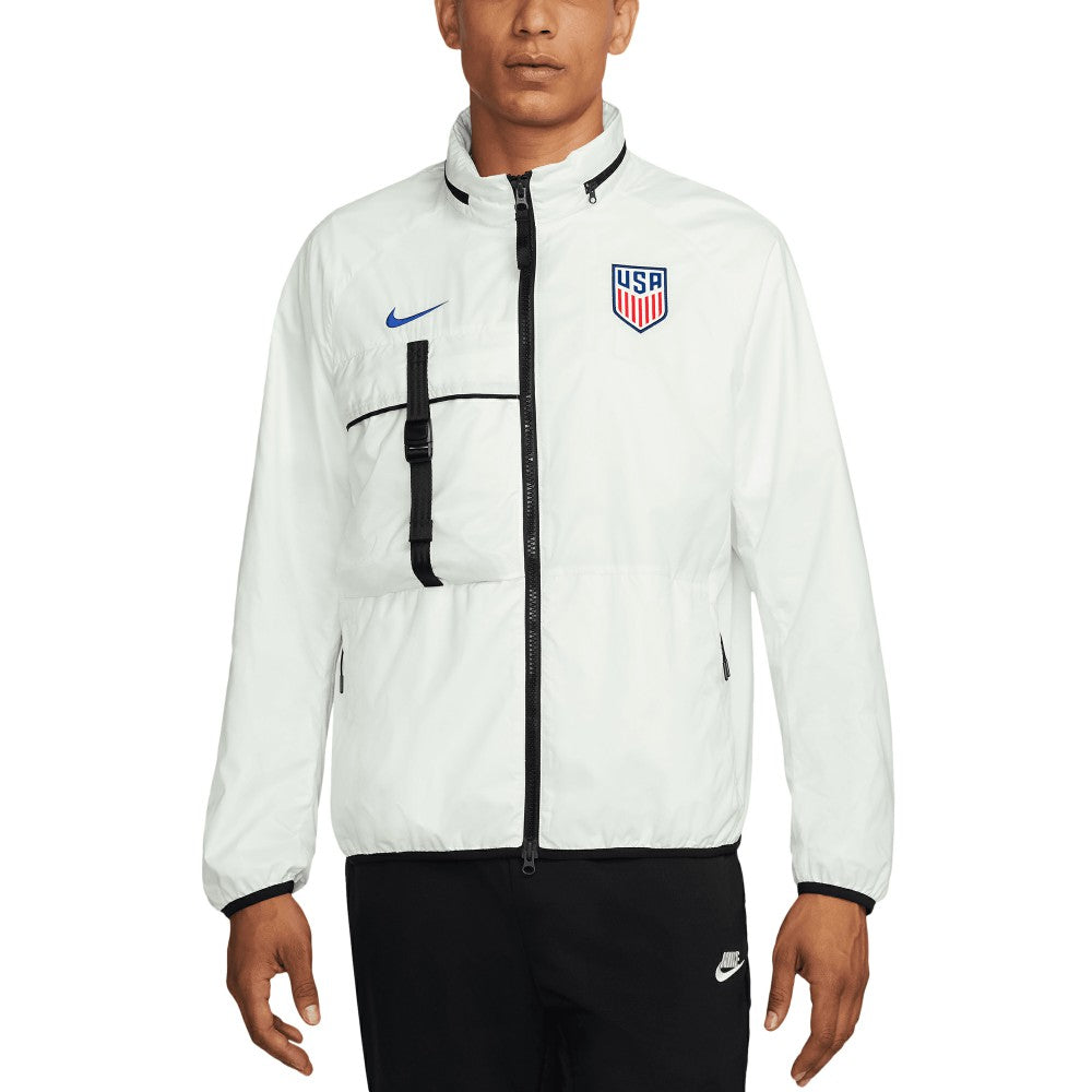 USMNT 2024 Halo Anthem Full-Zip Jacket White