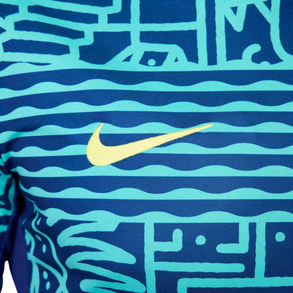 Brazil National Team 2024 Academy Pro Pre-Match Top Blue