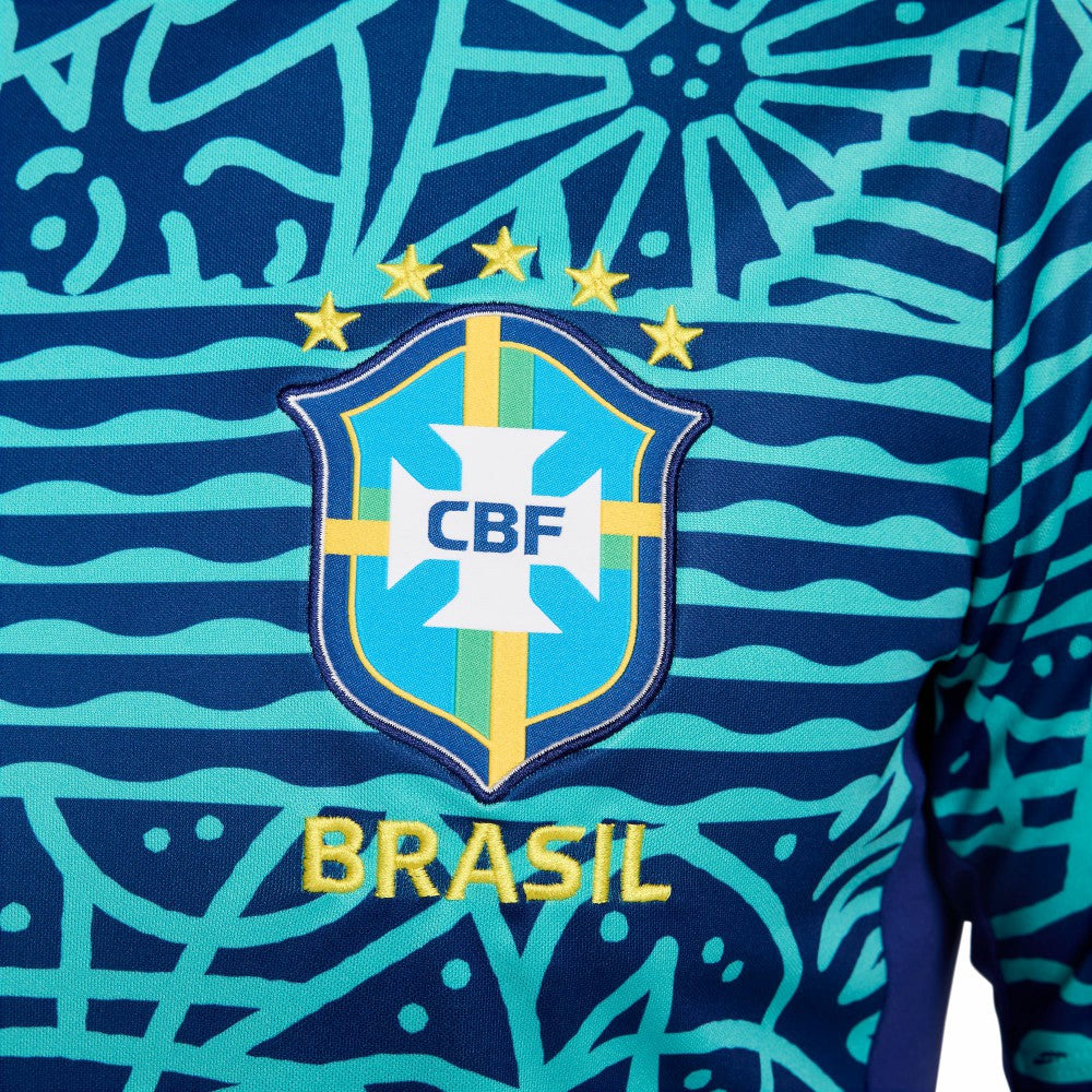 Brazil National Team 2024 Academy Pro Pre-Match Top Blue