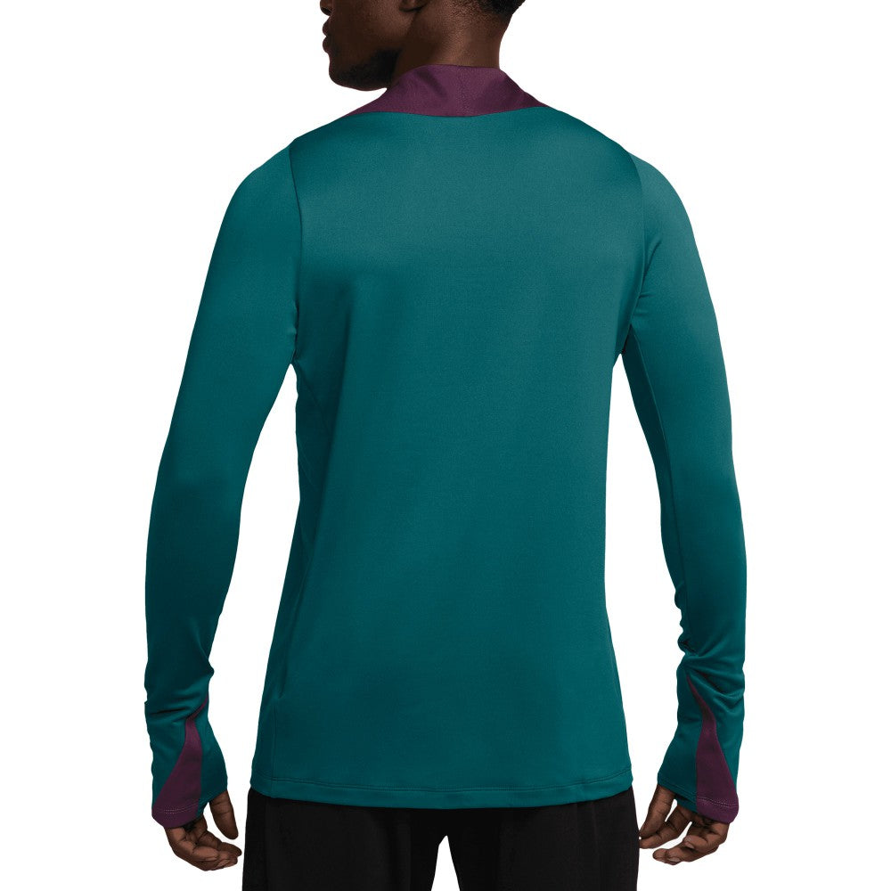 Paris Saint-Germain 2024/25 Strike Drill Performance Quarter-Zip Long Sleeve Top Teal