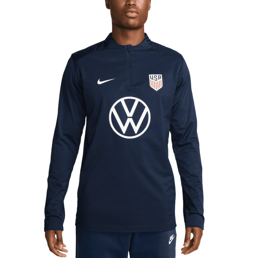 USMNT 2024 Strike Drill Performance Quarter-Zip Pullover Top Navy shop