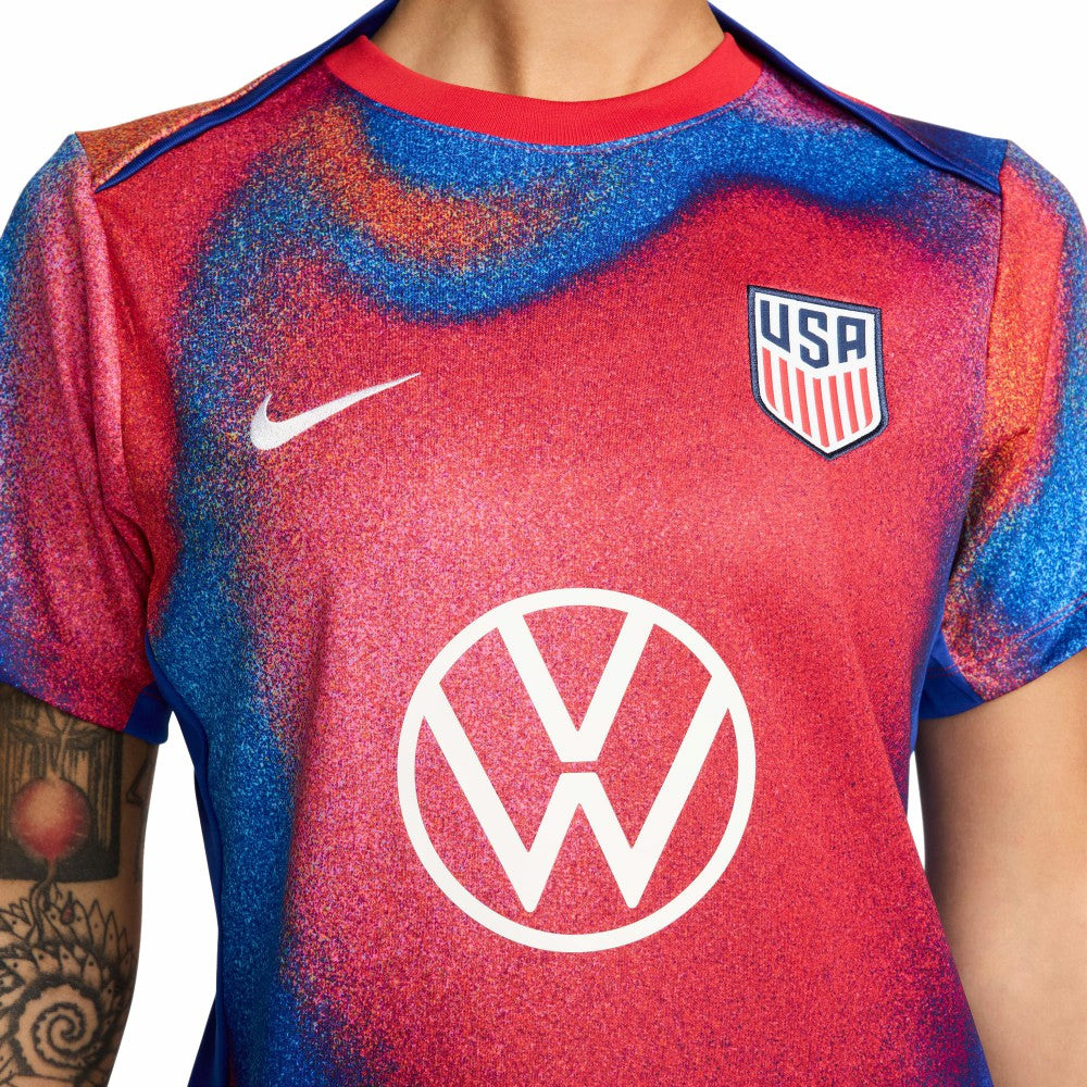 USMNT Women's 2024 Academy Pro Pre-Match Top Red shop