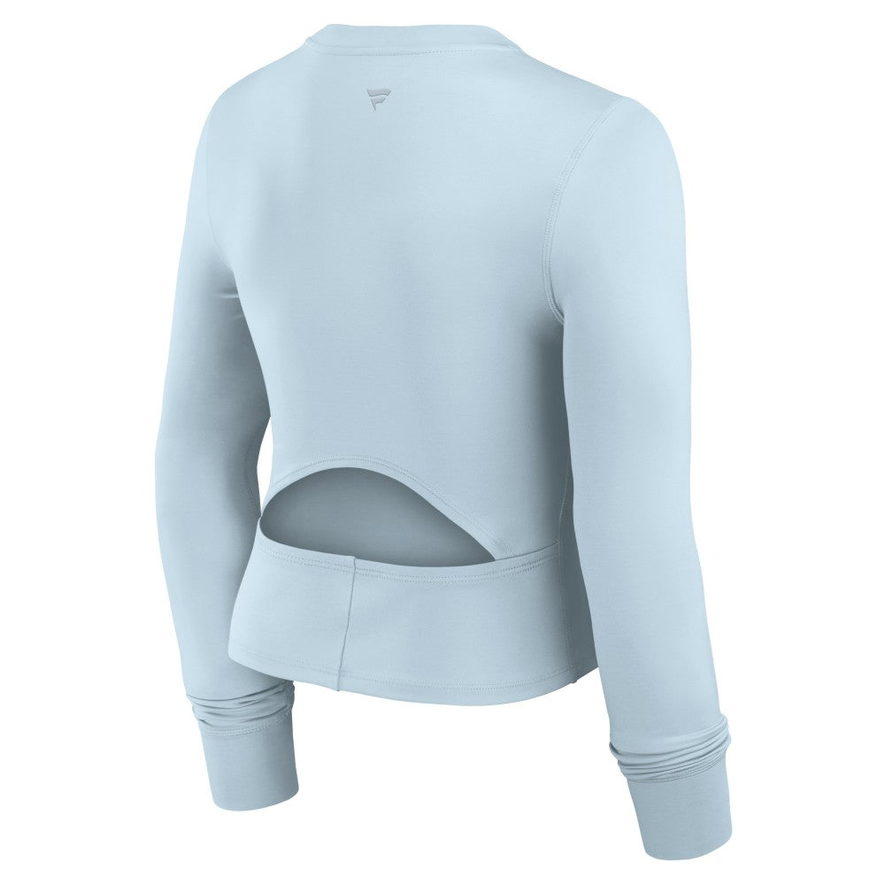 Houston Astros Fanatics Women's Studio Fitted Long Sleeve Gym Top  - Light Blue Tops