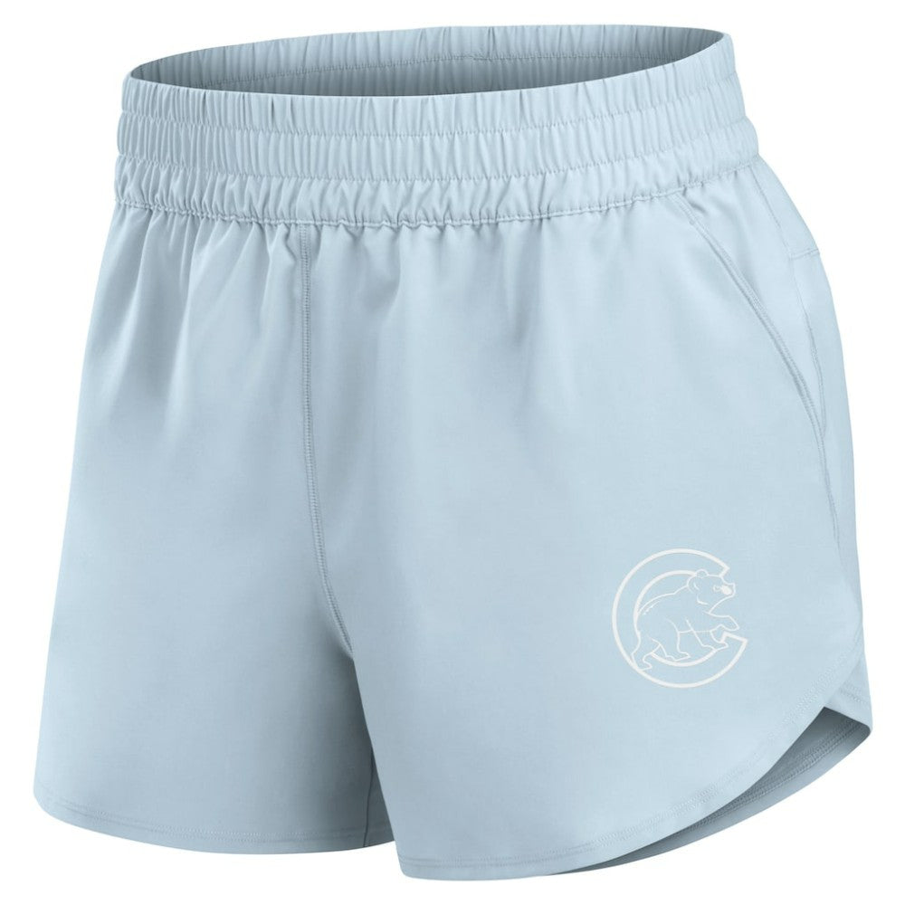 Chicago Cubs Fanatics Women's Studio Woven Vibe Shorts - Light Blue Shorts