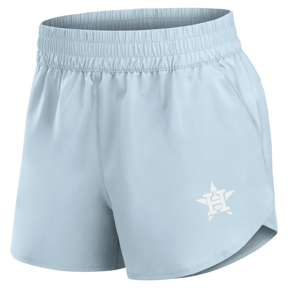 Houston Astros Fanatics Women's Studio Woven Vibe Shorts - Light Blue Shorts