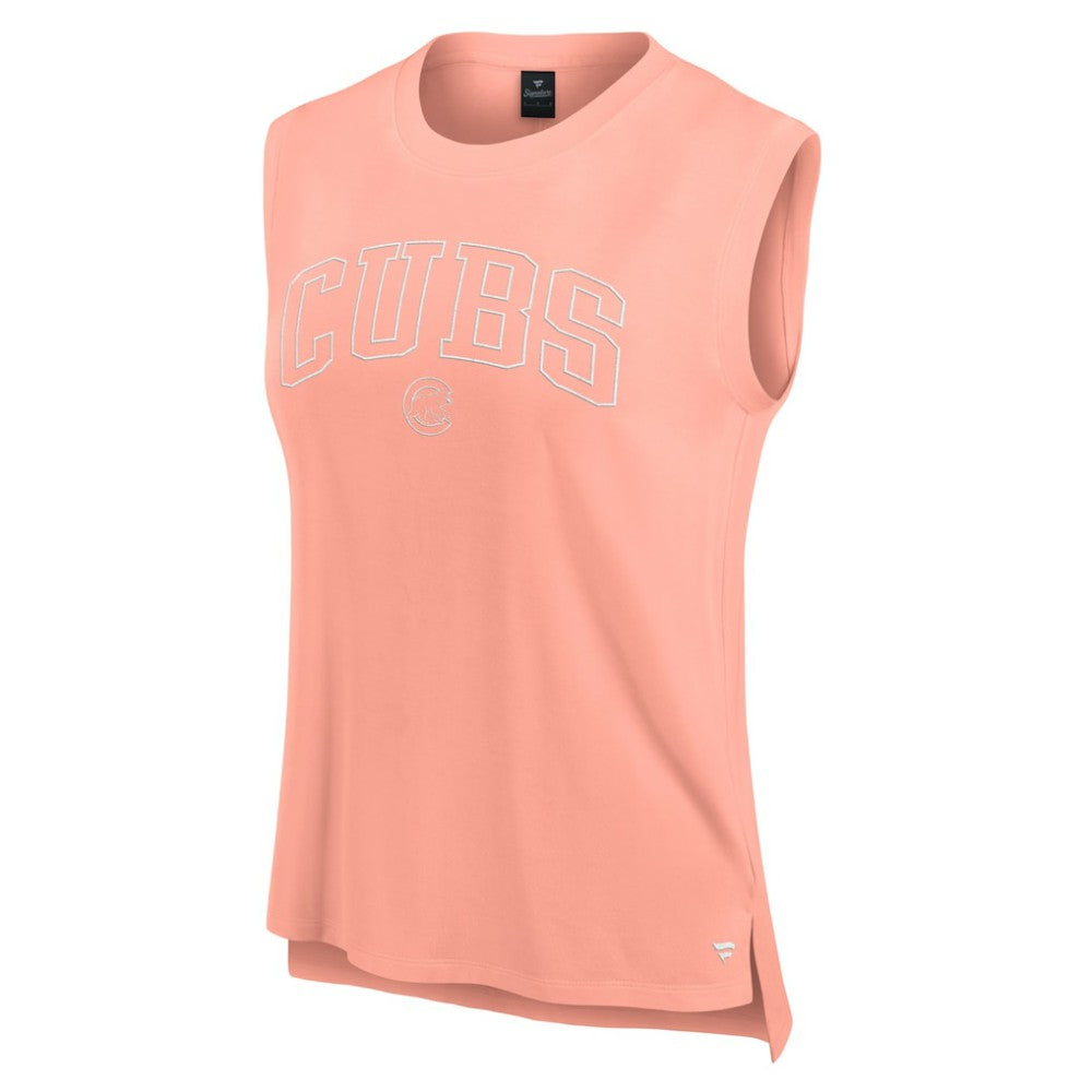 Chicago Cubs Fanatics Women's Studio Gym Tank Top - Coral Tanks
