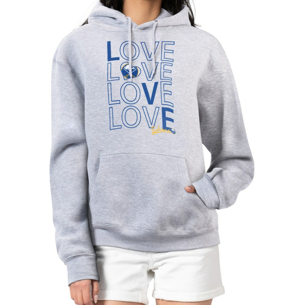 NHL Buffalo Sabres G-III 4Her by Carl Banks Women's Hockey Love Fleece Pullover Hoodie - Gray